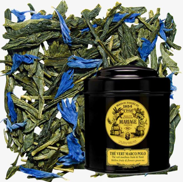Thé vert Marco Polo Mariage Frères, parfumé aux fruits et fleurs de Chine et du Tibet