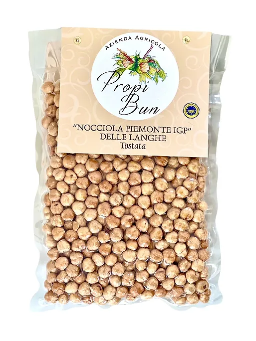 Les noisettes du Piémont avec leur IGP sont reconnues pour être les meilleures du monde en sachet