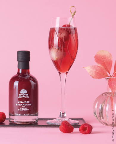 Vinaigres A L'Olivier à la pulpe de fruit avec une grande variété de goûts et de mariages de saveurs